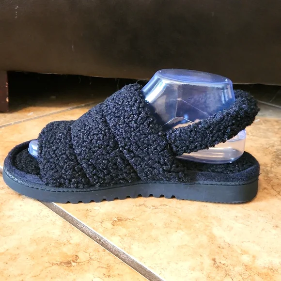 Sherpa Style Women's Slingback Slipper - Picture 3 of 6